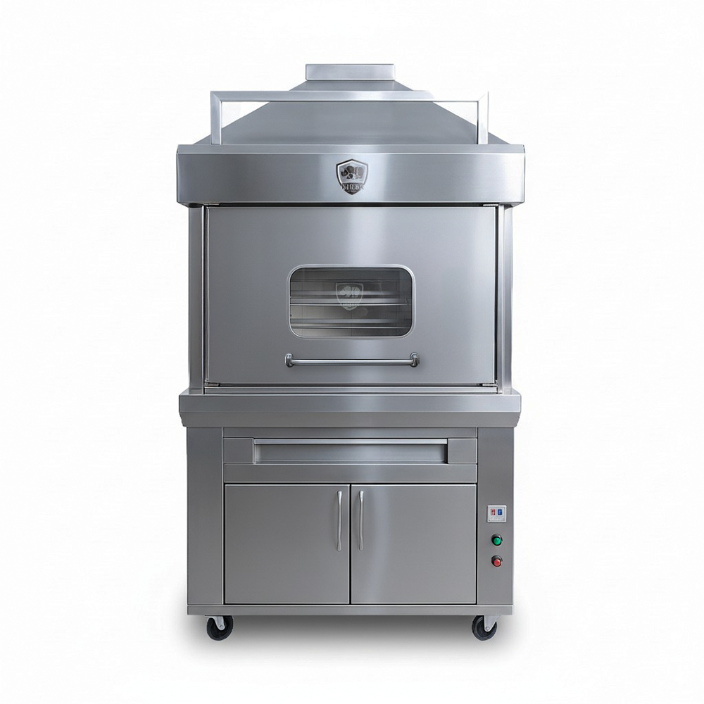 HORNO BRASERO DE ACERO INOX DE 12 POLLOS